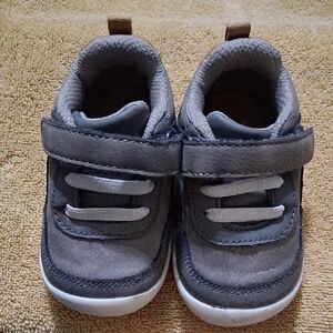 Gray Boys Sneakers with Velcro Straps